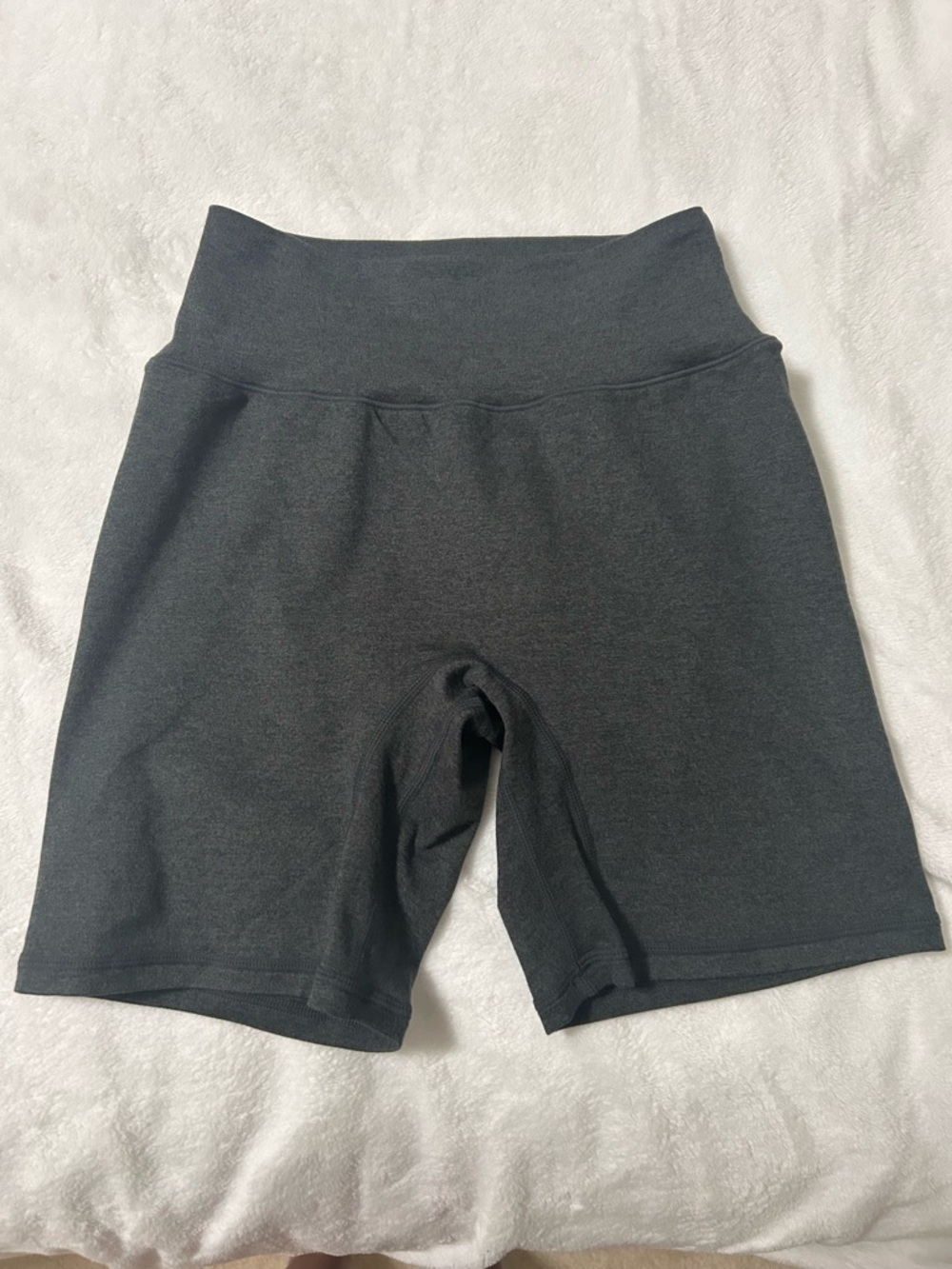 P'tula High-Waist Bike Shorts in Charcoal Gray